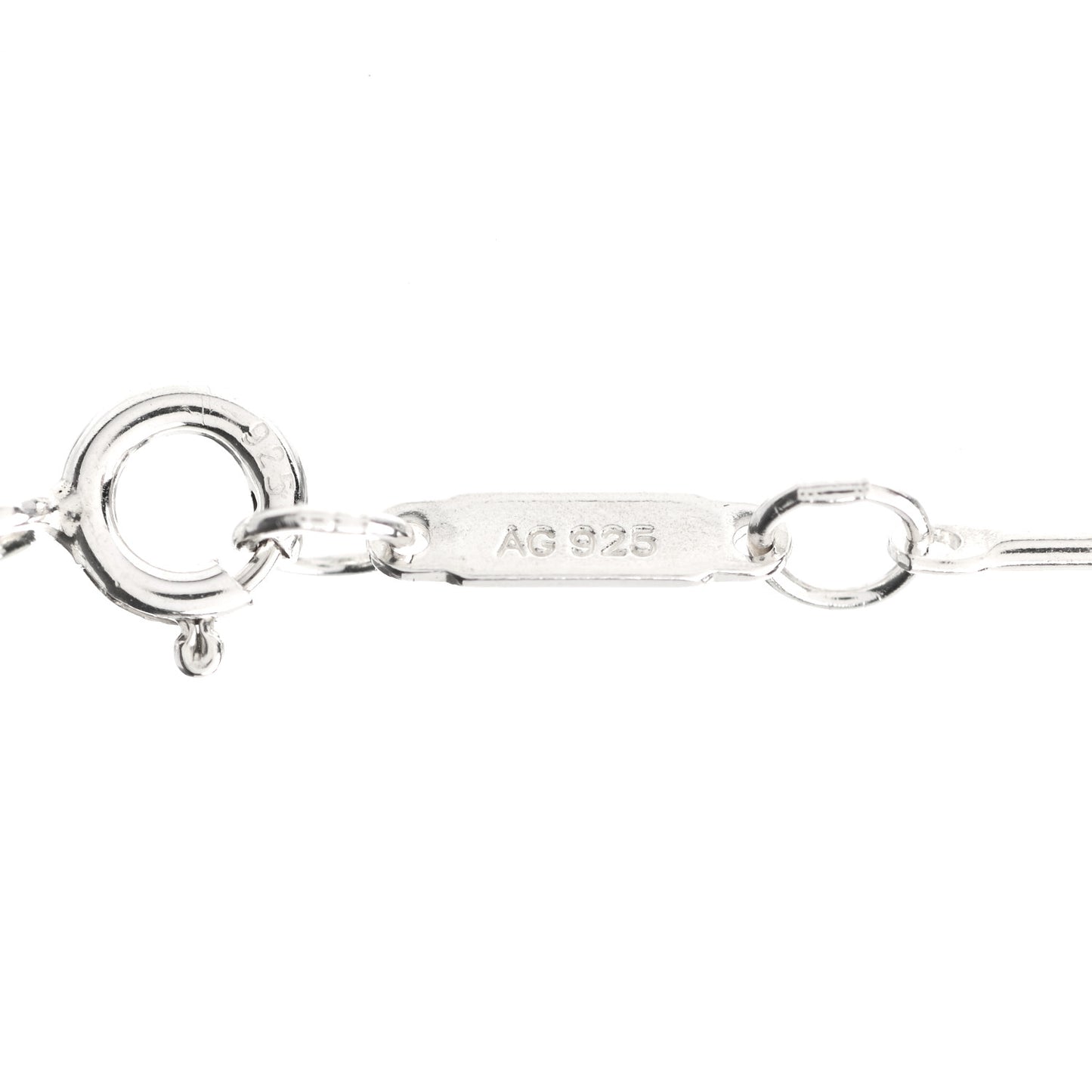 Sterling Silver Puffed Heart Pendant Link Necklace