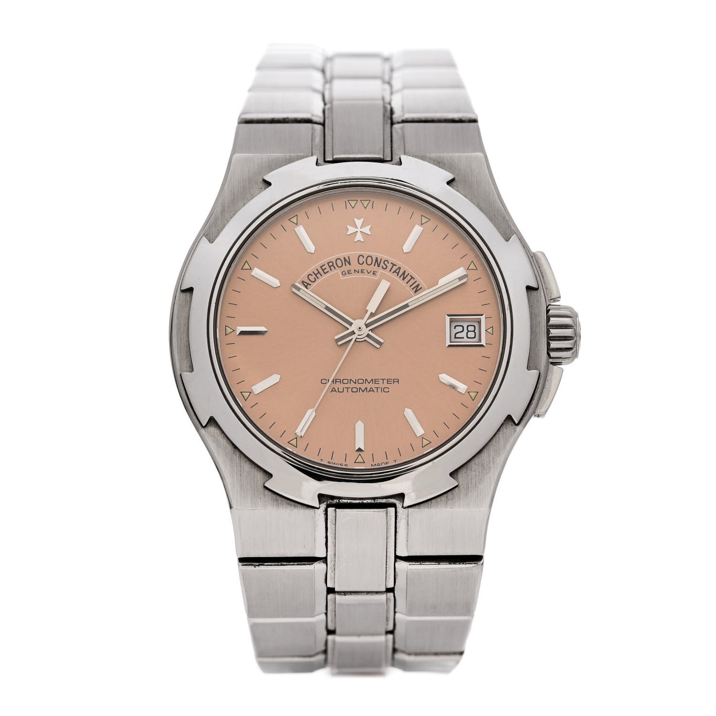 Stainless Steel 37mm Overseas Automatic Watch Pink 42040