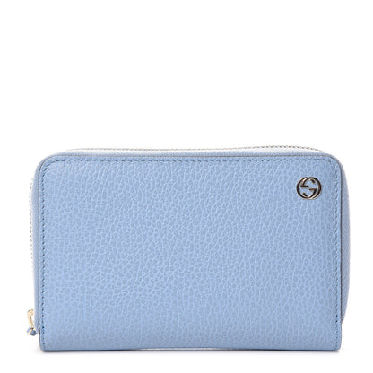 Gucci Dollar Calfskin Medium GG Zip Around Wallet Mineral Blue 1 of 8