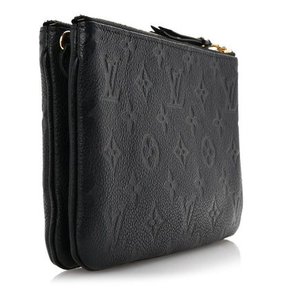 Louis Vuitton Empreinte Double Zip Pochette Black 3 of 16