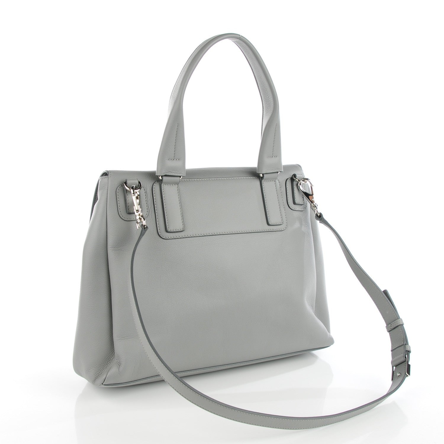 Givenchy Grained Calfskin Medium Pandora Pure Flap Bag Pearl Grey 3 of 7