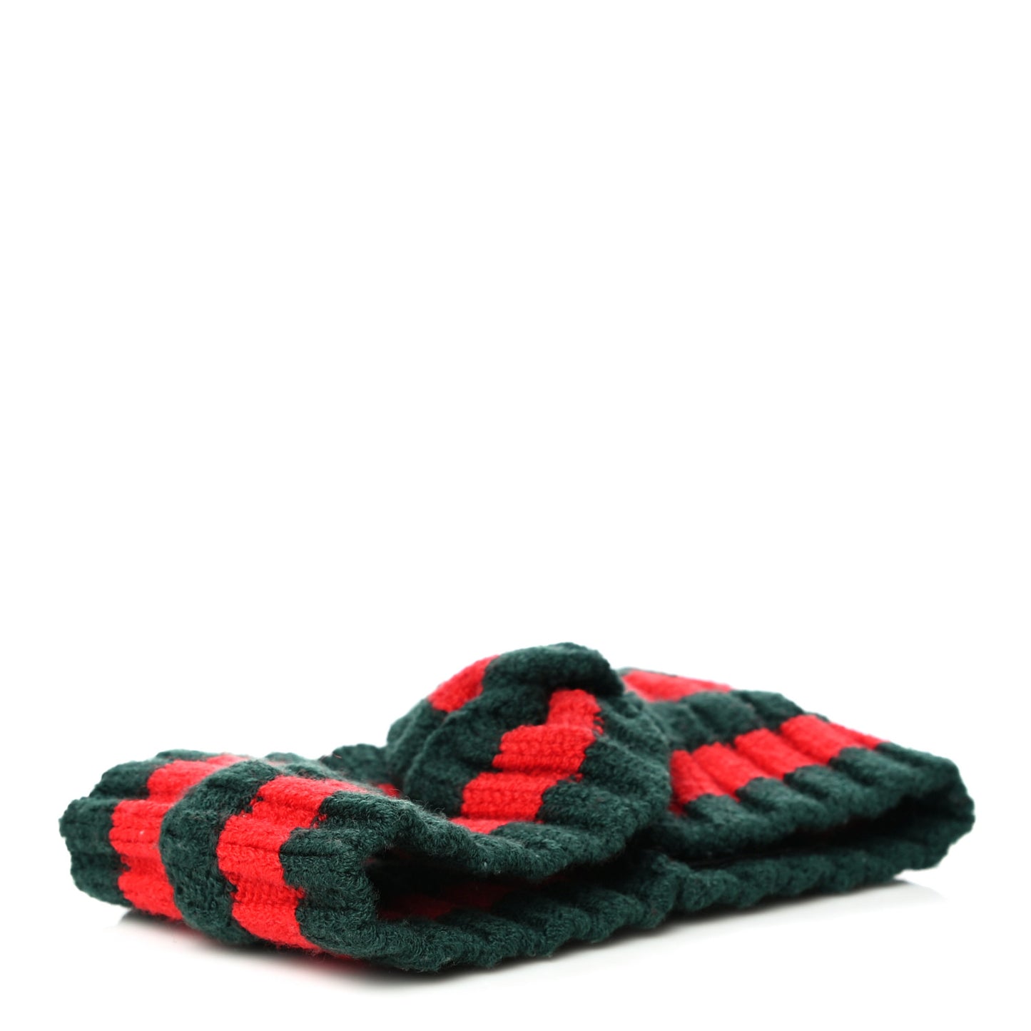 Wool Web Headband M Green Red