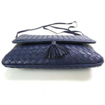 Bottega Veneta Vintage Nappa Intrecciato Shoulder Bag Blue 5 of 8