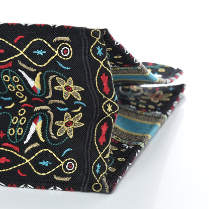 Christian Dior Canvas Embroidered Large Book Tote Black Multicolor 10 of 10