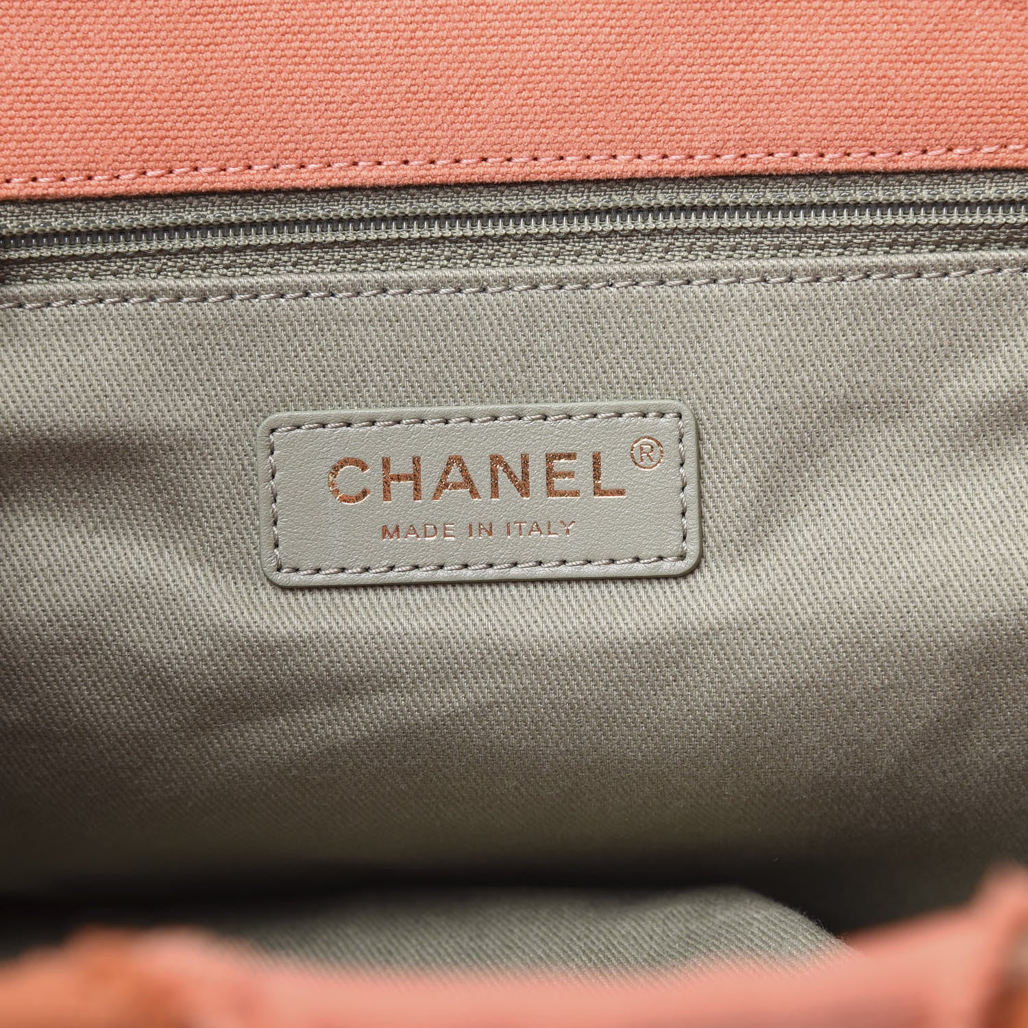 Chanel Canvas Chevron Cuba Patchwork Backpack Orange 5 of 11