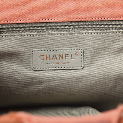 Chanel Canvas Chevron Cuba Patchwork Backpack Orange 5 of 11