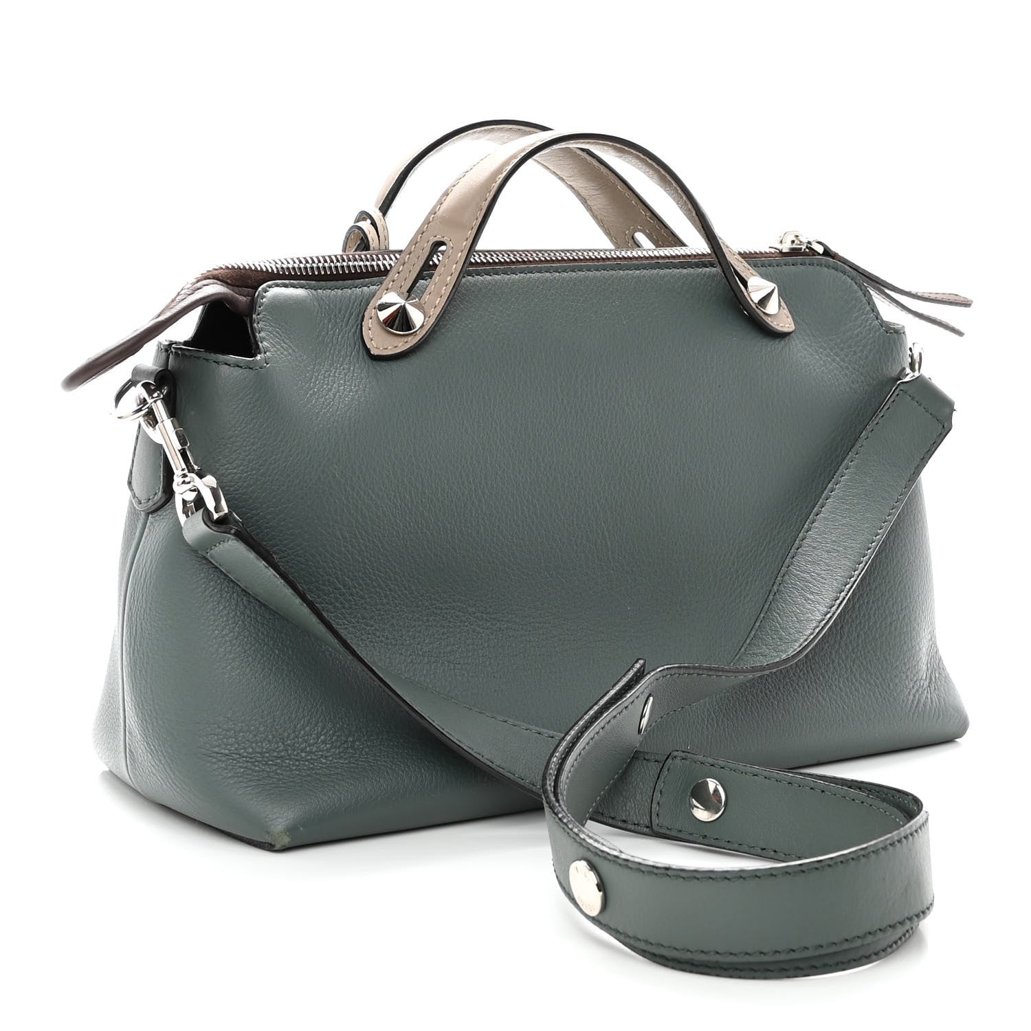 Fendi Vitello Dolce 4 Color Medium By The Way Boston Bag Malachite Multicolor 3 of 9