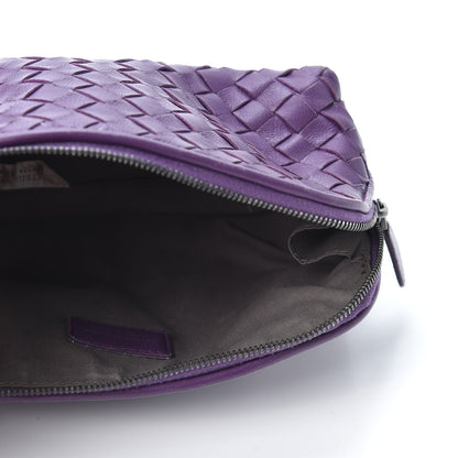 Bottega Veneta Nappa Intrecciato Cosmetic Case Plum 4 of 9
