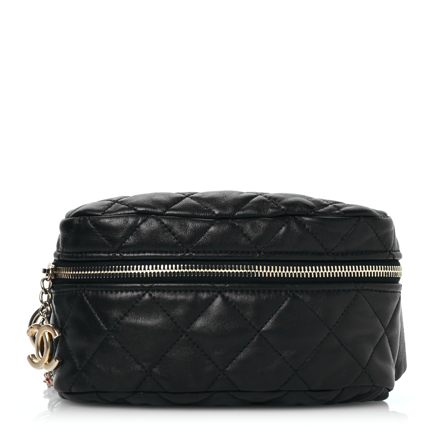 Chanel Lambskin Quilted Linked In Waist Bag Black 1 of 11