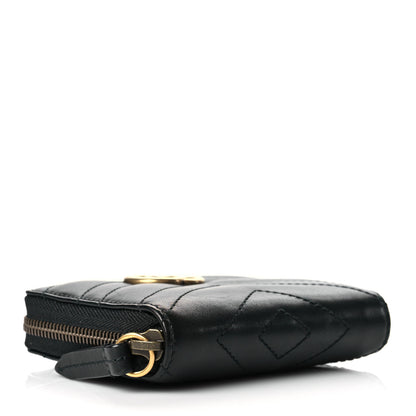 Gucci Calfskin Matelasse GG Marmont 2.0 Zip Wallet Black 4 of 10