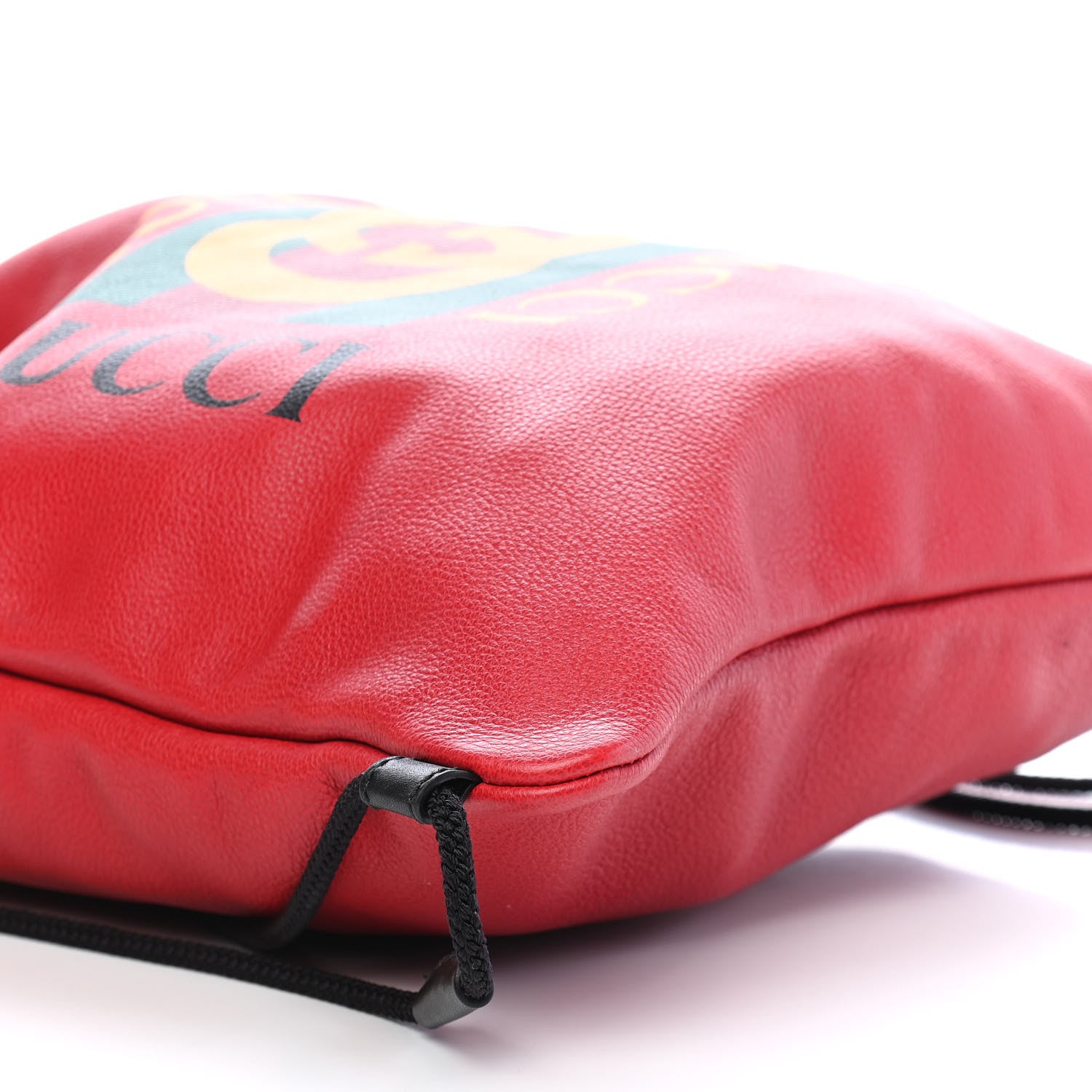 Gucci Calfskin Mens Logo Drawstring Backpack Red 8 of 9