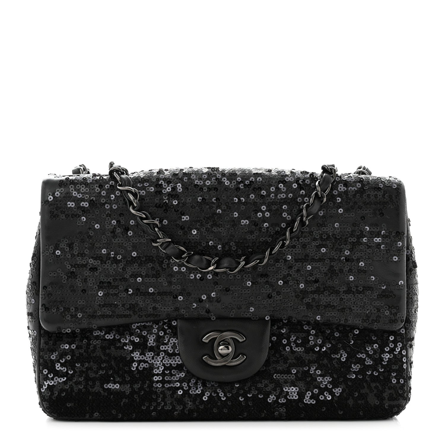 Chanel Sequin Lambskin Medium Moonlight on Water Flap Black 1 of 11