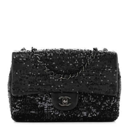Chanel Sequin Lambskin Medium Moonlight on Water Flap Black 1 of 11