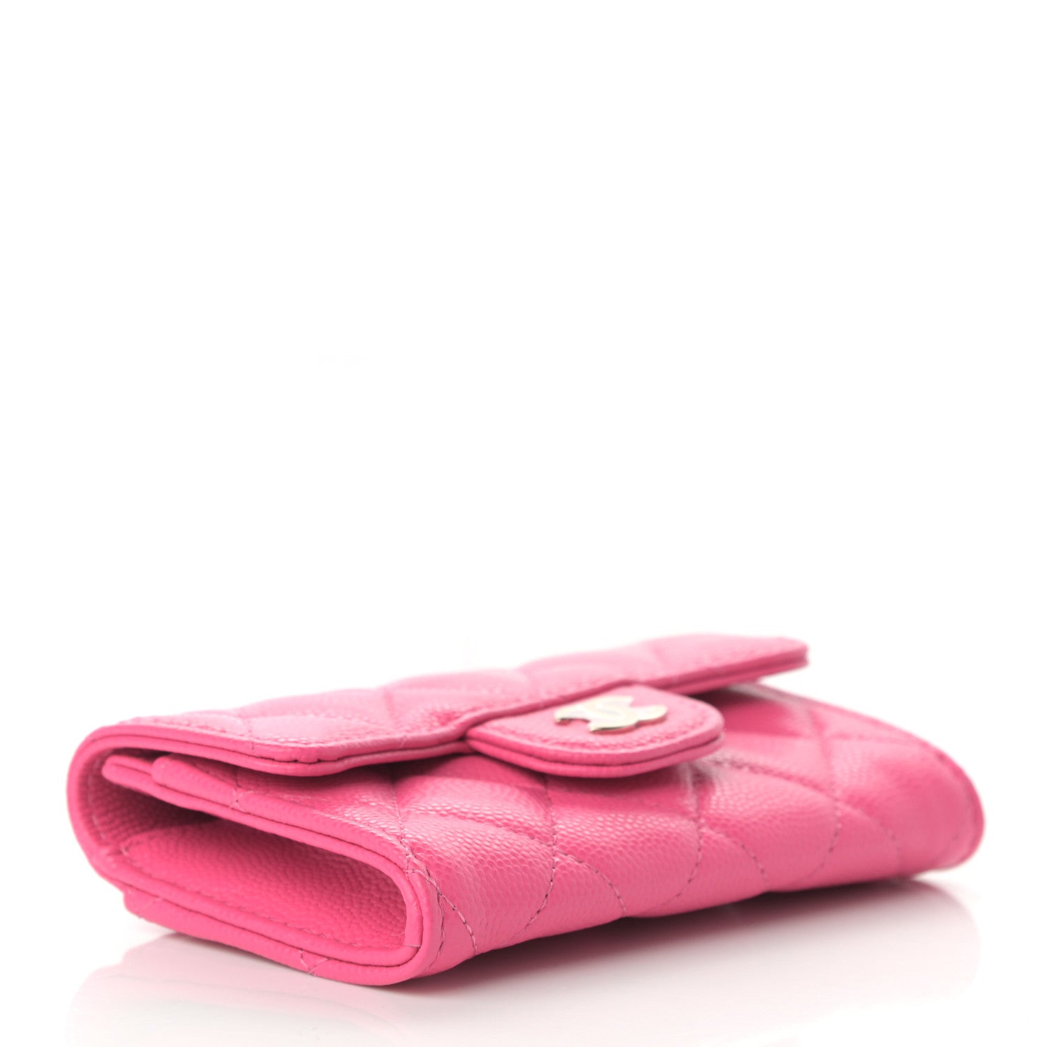 Chanel Caviar Quilted Flap Card Holder Wallet Pink 4 of 9