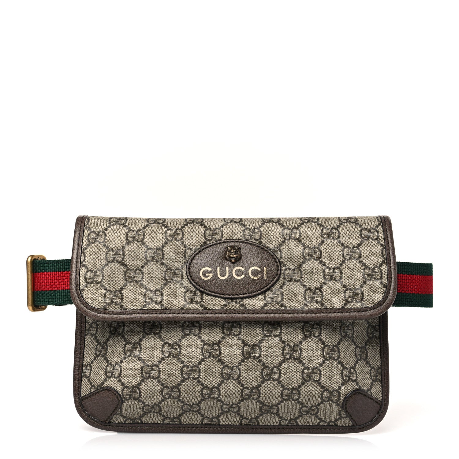 Gucci GG Supreme Monogram Neo Vintage Web Belt Bag Brown 1 of 9
