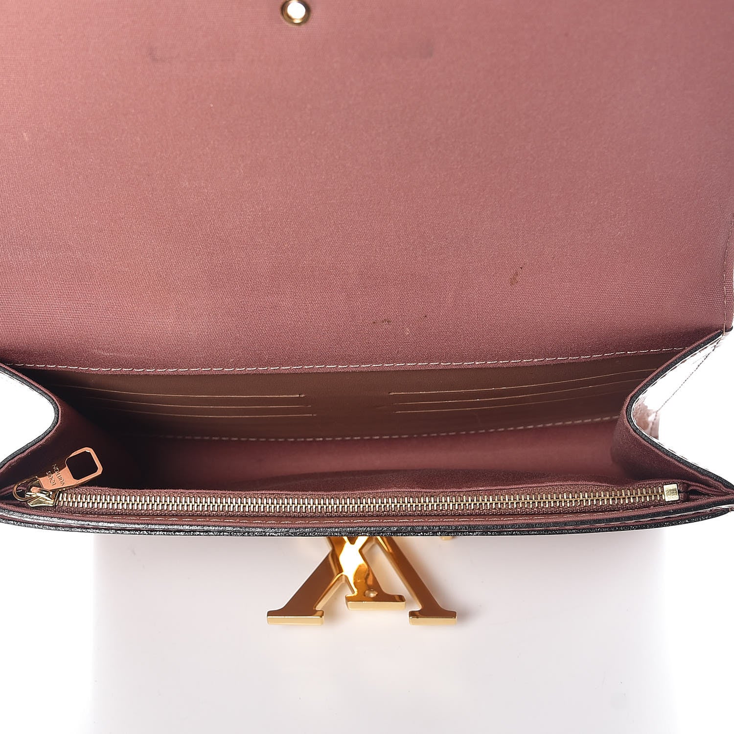 Louis Vuitton Patent Louise New Sobe Clutch Rose Velours 7 of 8