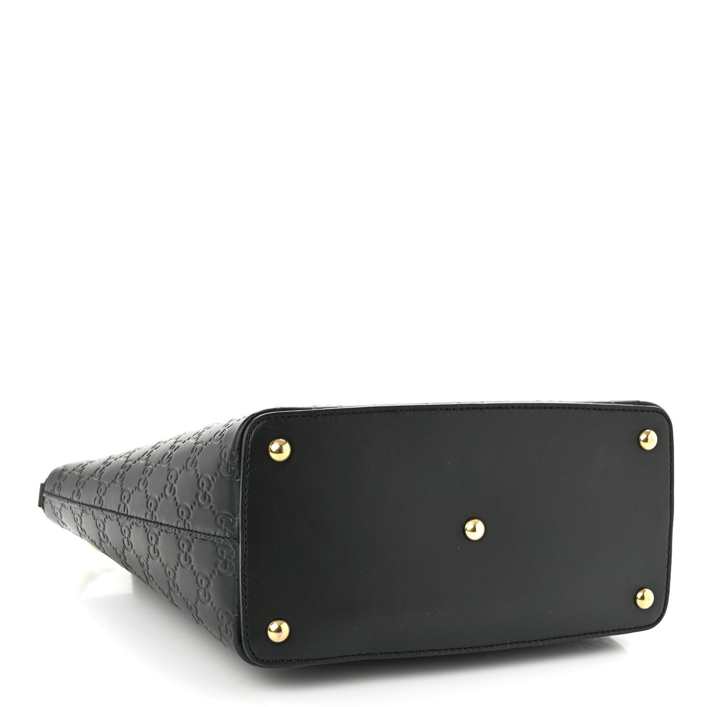 Guccissima Small Zippered Bucket Tote Black
