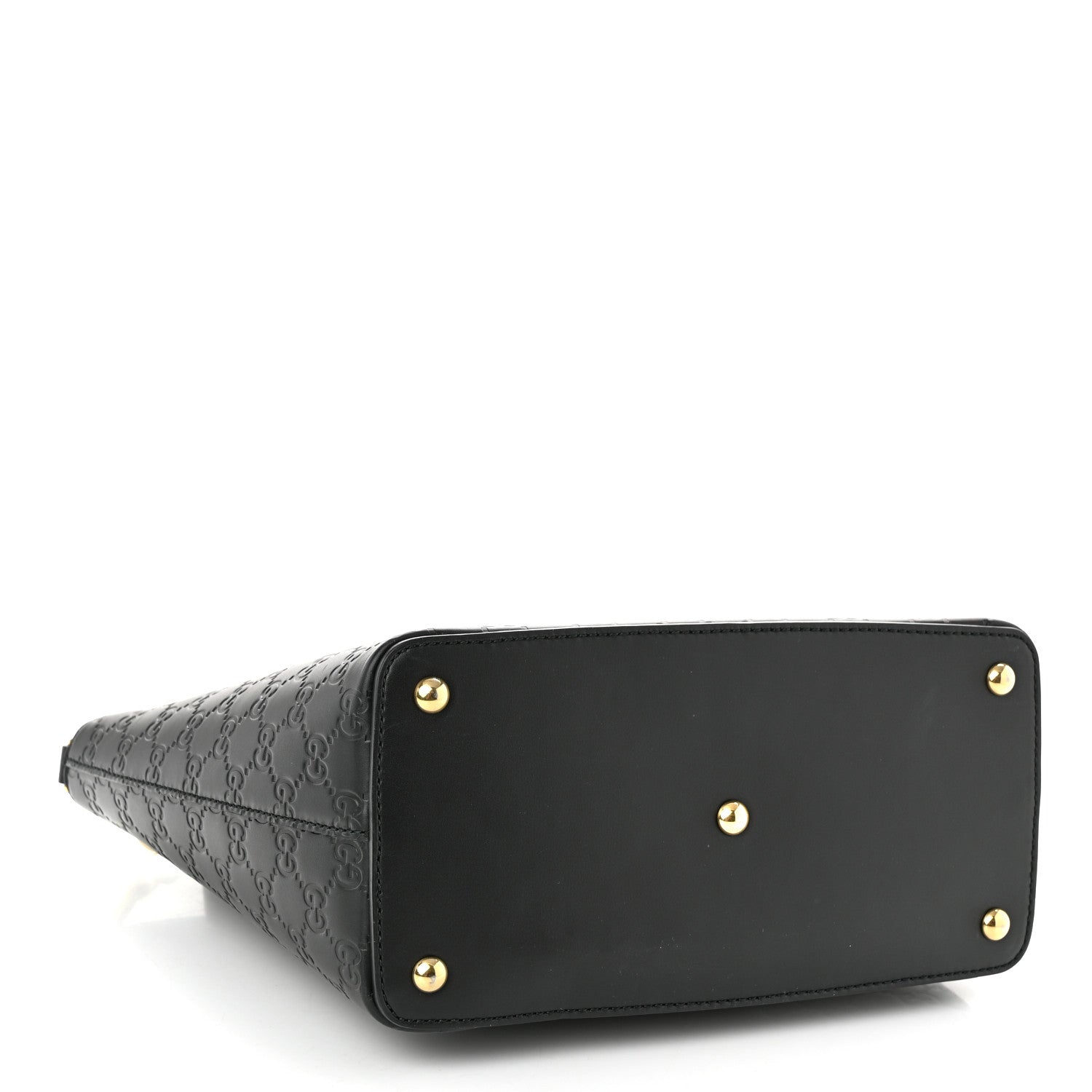 Gucci Guccissima Small Zippered Bucket Tote Black 4 of 11