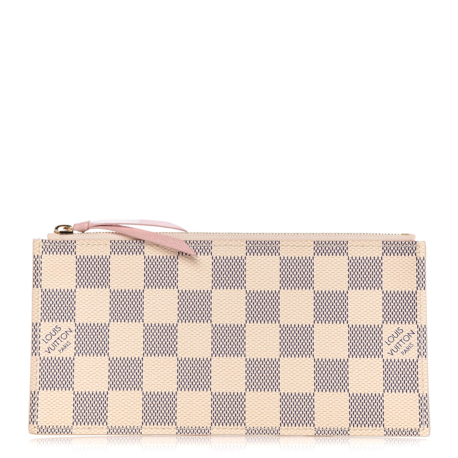 Louis Vuitton Damier Azur Felicie Chain Wallet Zippered Insert Rose Ballerine 1 of 6