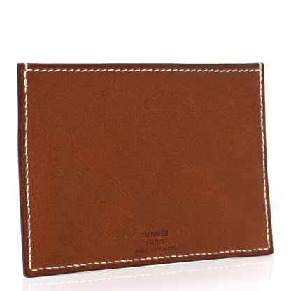 Hermes Barenia Faubourg Epsom Evercolor Les Petits Chevaux Card Holder Fauve Craie Beige De Weimar 2 of 4