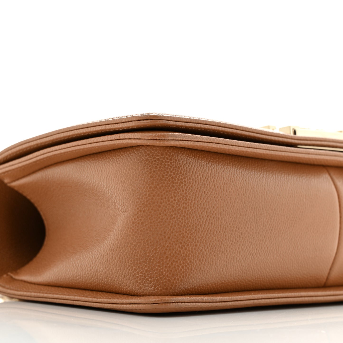 Caviar Quilted Medium Boy Flap Brown