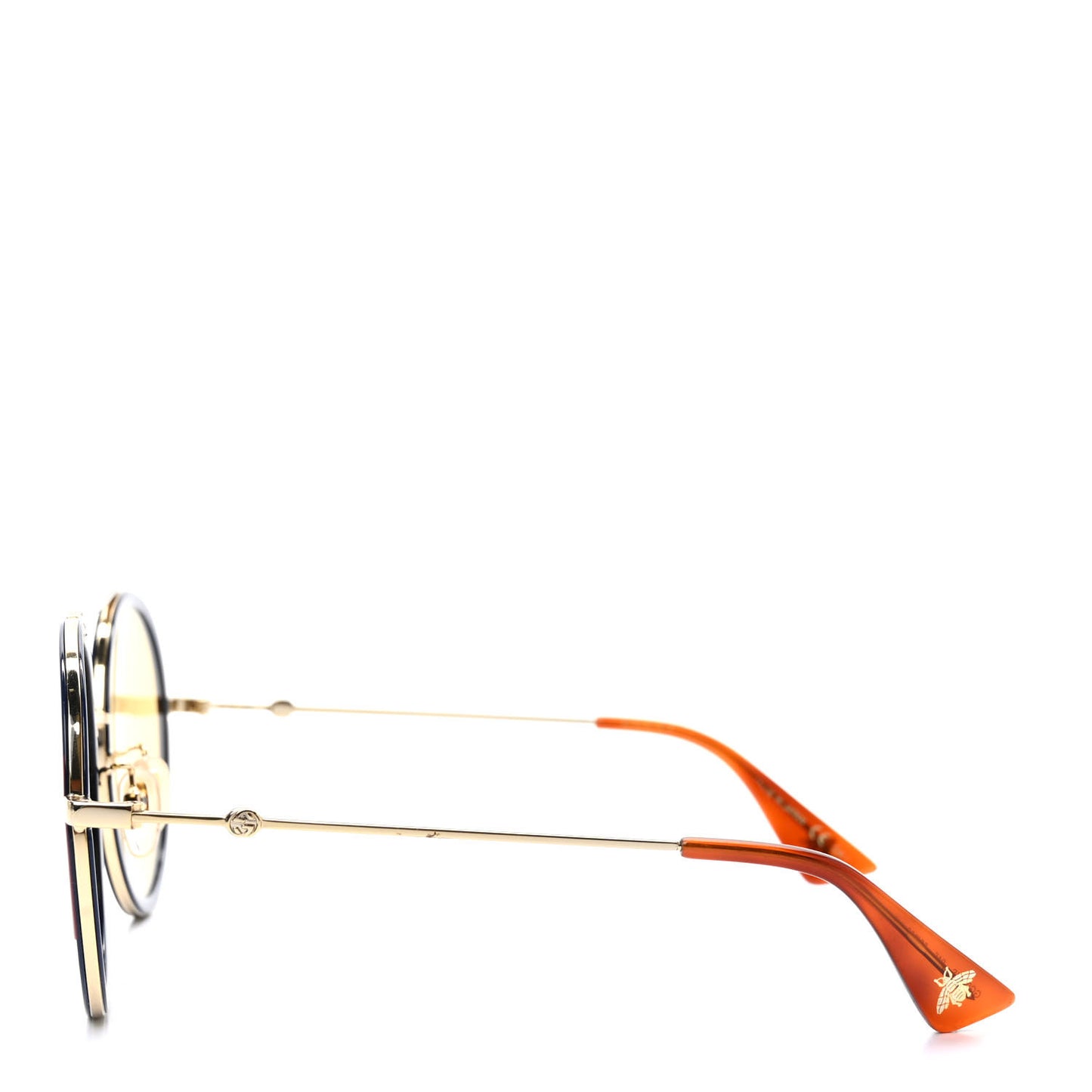 Metal Round Frame Sunglasses GG0061S Bleu Red White