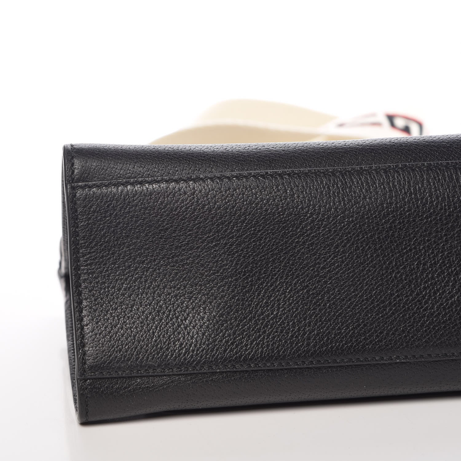 Gucci Grained Calfskin Web Crystal Butterfly Stripe Medium Totem Top Handle Bag Black 9 of 10