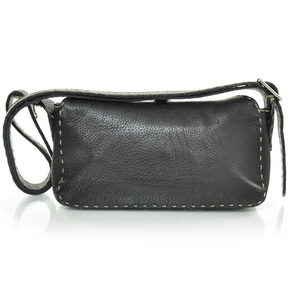 Fendi Calfskin Romano Selleria Shoulder Bag Black 4 of 8