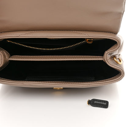 Saint Laurent Calfskin Y Quilted Monogram Toy Loulou Crossbody Bag Taupe 5 of 12