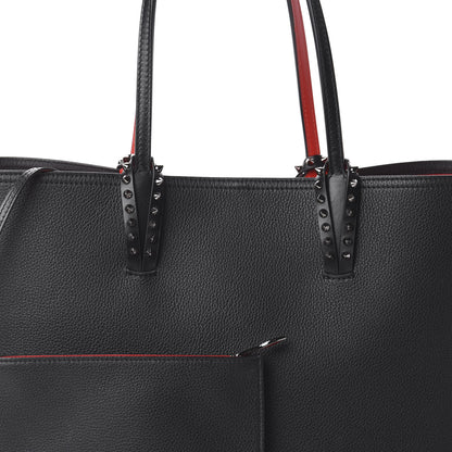 Christian Louboutin Calfskin Spikes East West Cabata Tote Black 6 of 8