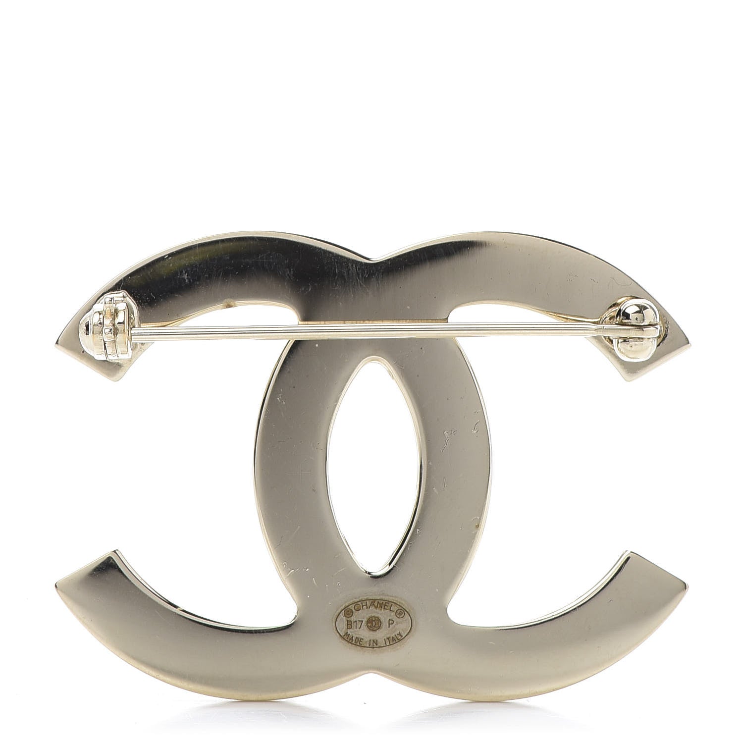 Chanel Metal CC Brooch Light Gold 3 of 4