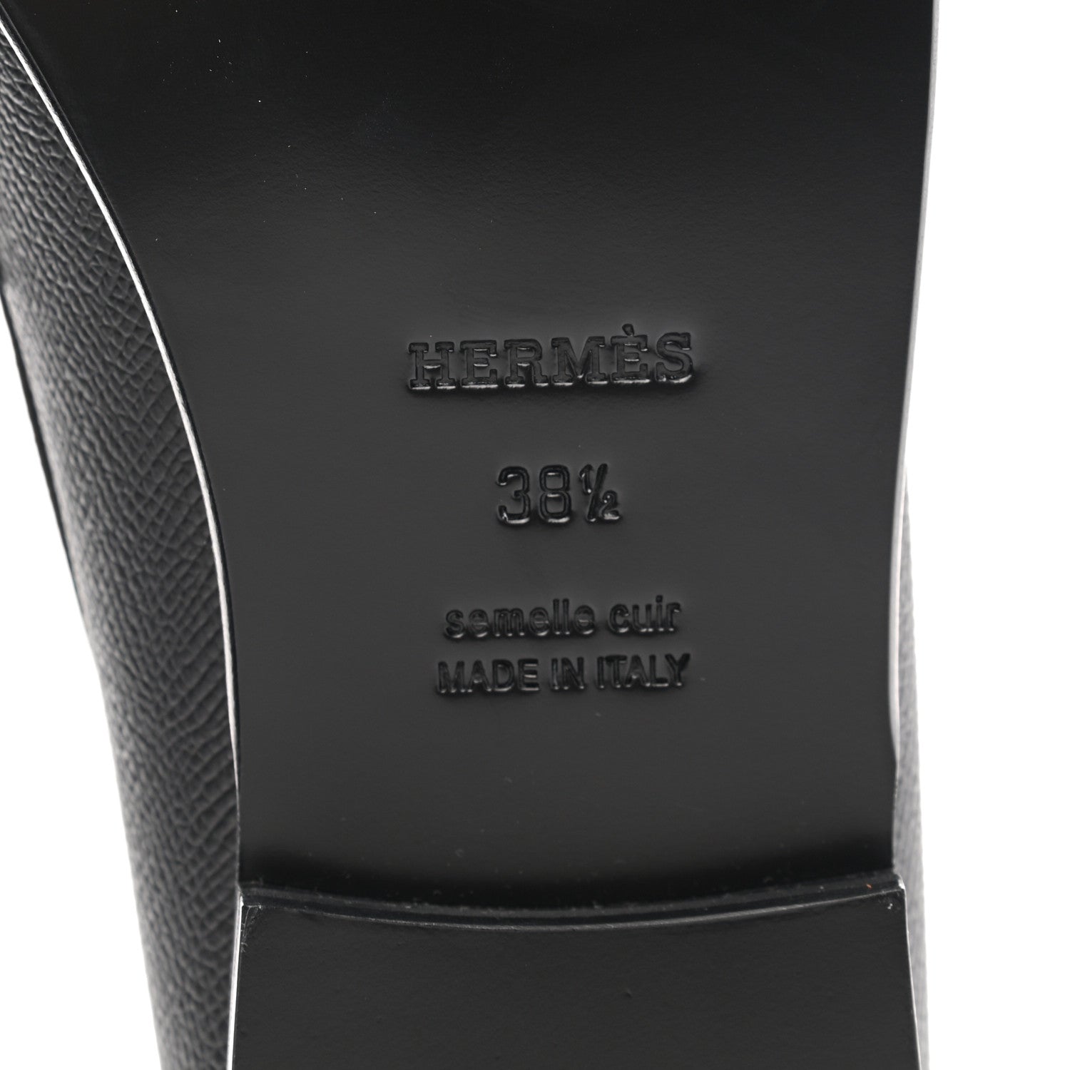 Hermes Epsom Womens Destin Loafer 38.5 Black 6 of 10