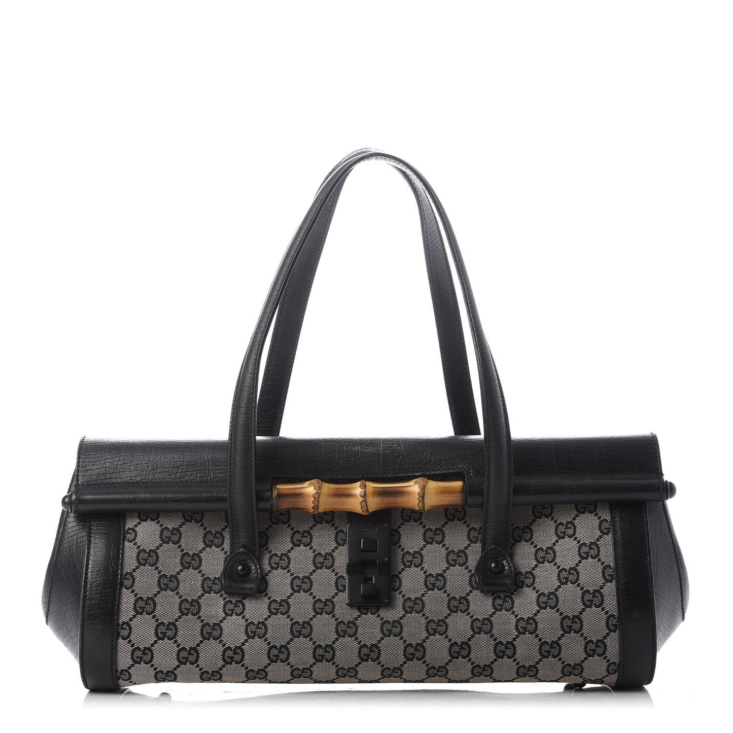 Monogram Bamboo Bullet Satchel Black