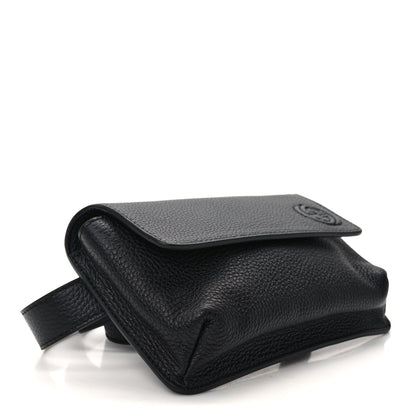 Gucci Pebbled Calfskin Soho Flap Belt Bag Black 4 of 11