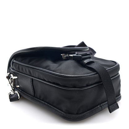 Prada Re-Nylon Saffiano Mini Pocket Single Snap Buckle Messenger Bag Black 3 of 8