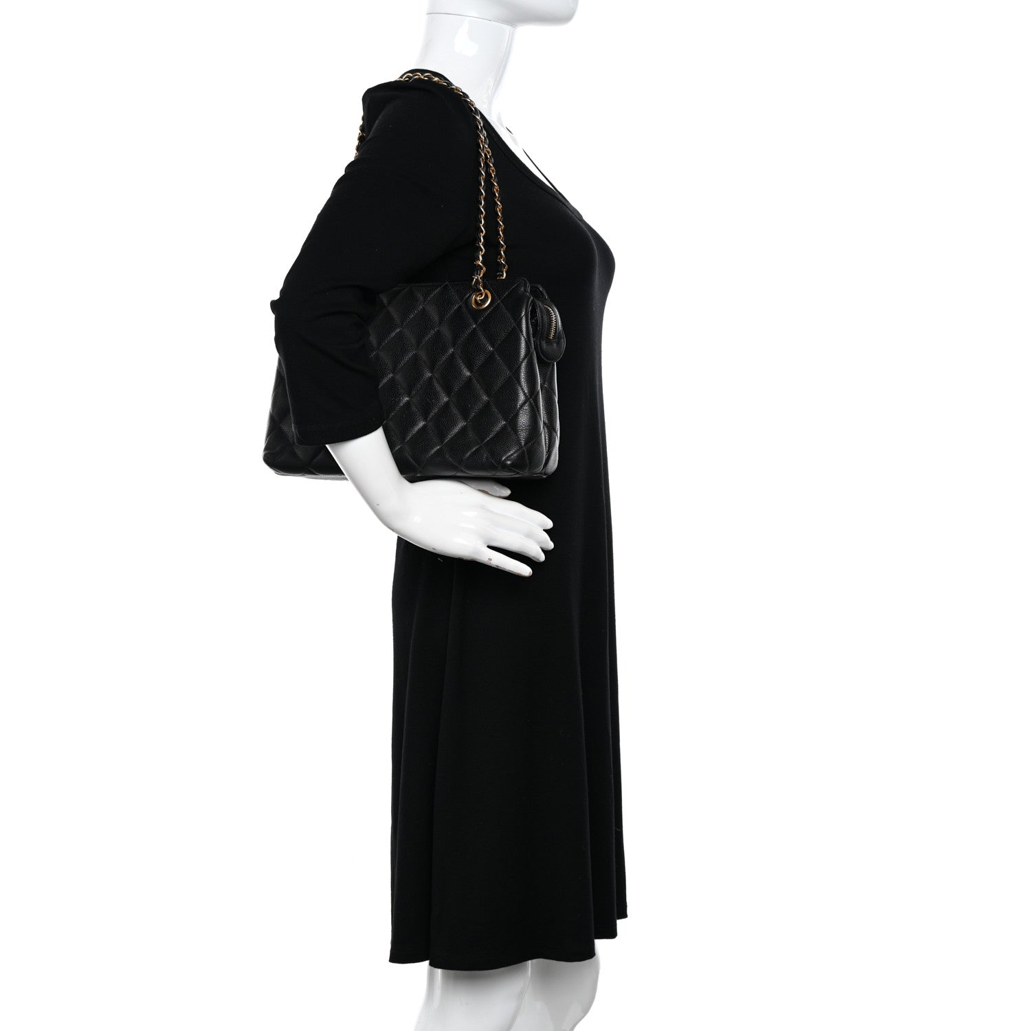 Chanel Caviar Quilted Shoulder Bag Black 2 of 9