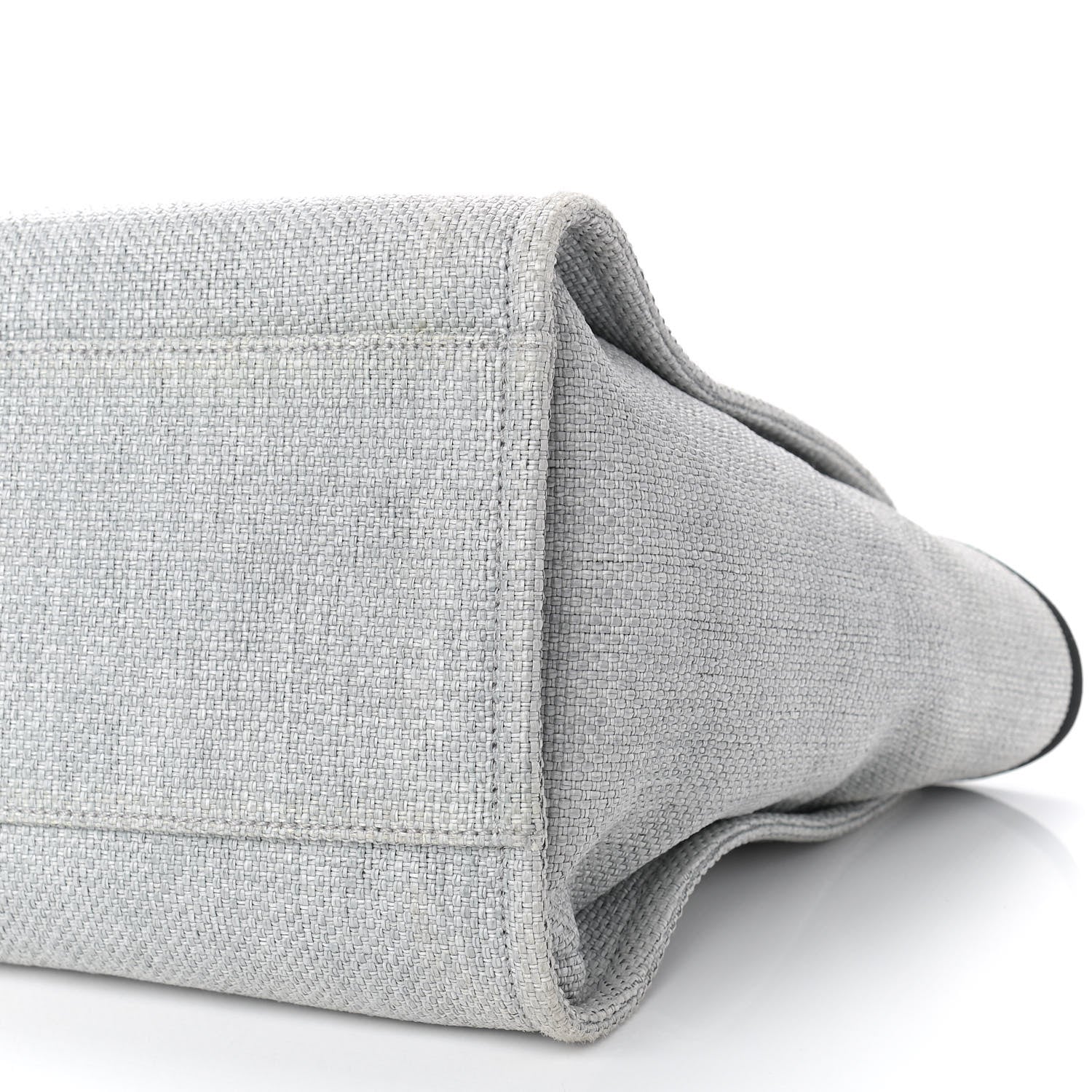 Chanel Woven Straw Raffia Medium Deauville Tote Grey 9 of 9