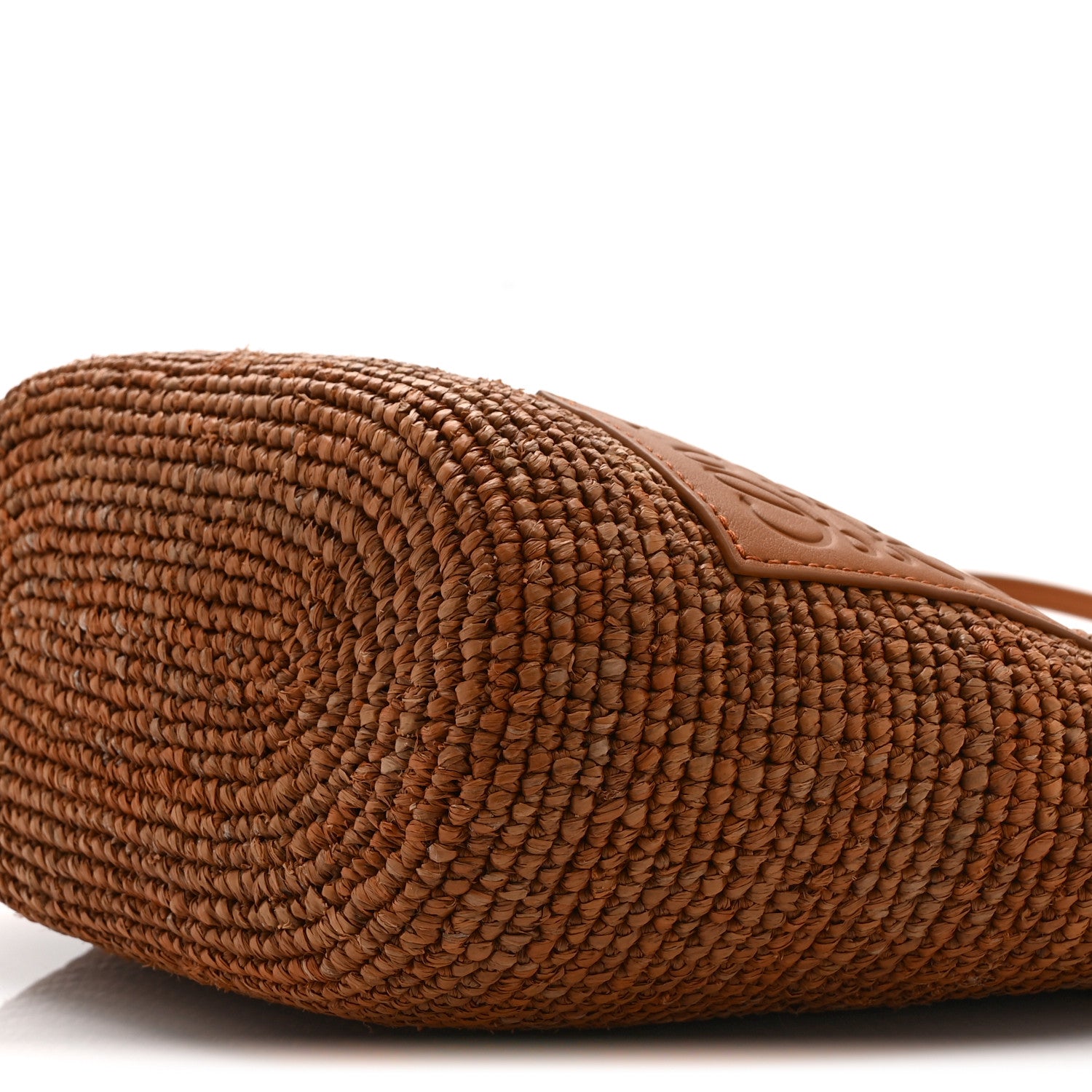 Loewe Calfskin Raffia Paulas Ibiza Pochette Bag Honey Gold 10 of 10
