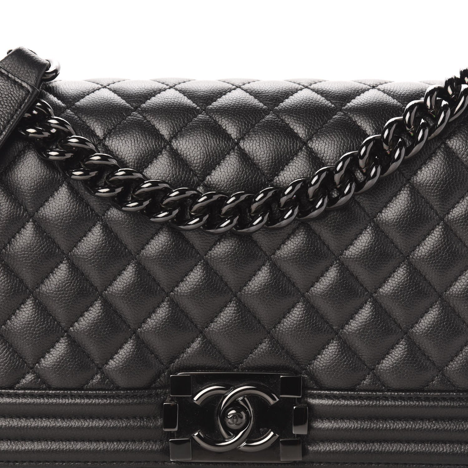 Chanel Caviar Quilted Medium Boy Flap So Black 11 of 11