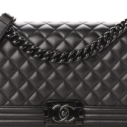 Chanel Caviar Quilted Medium Boy Flap So Black 11 of 11