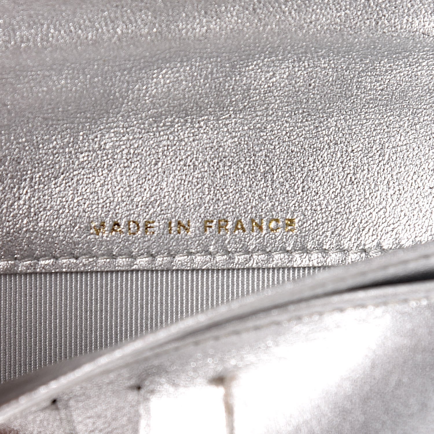 Chanel Metallic Lambskin Quilted Reissue Yen Wallet Silver 8 of 18