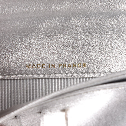 Chanel Metallic Lambskin Quilted Reissue Yen Wallet Silver 8 of 18