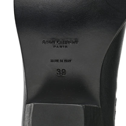 Saint Laurent Calfskin Brit Souple Ankle Boots 39 Black 6 of 8