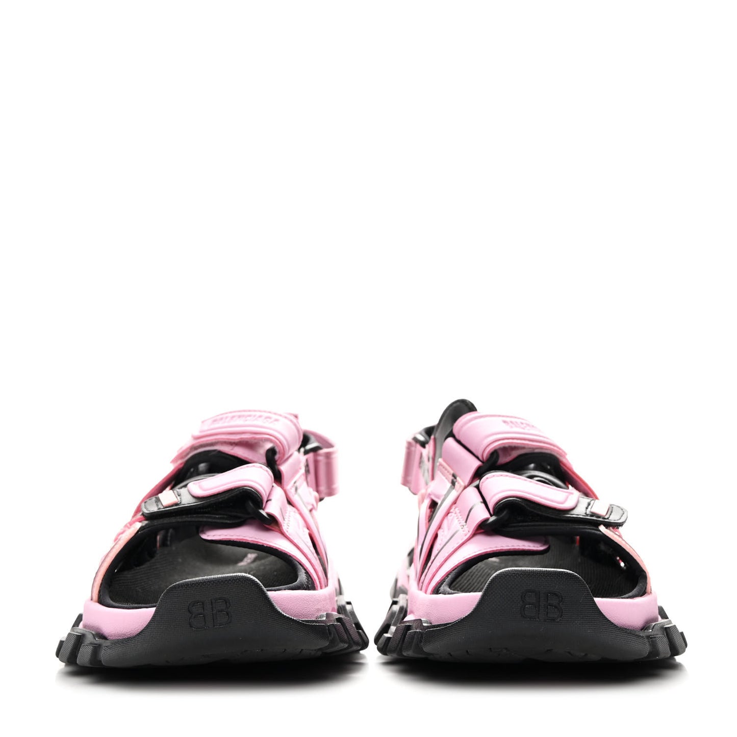 Rubber Neoprene Bi-Color Womens Track Sandals 37 Pink Black