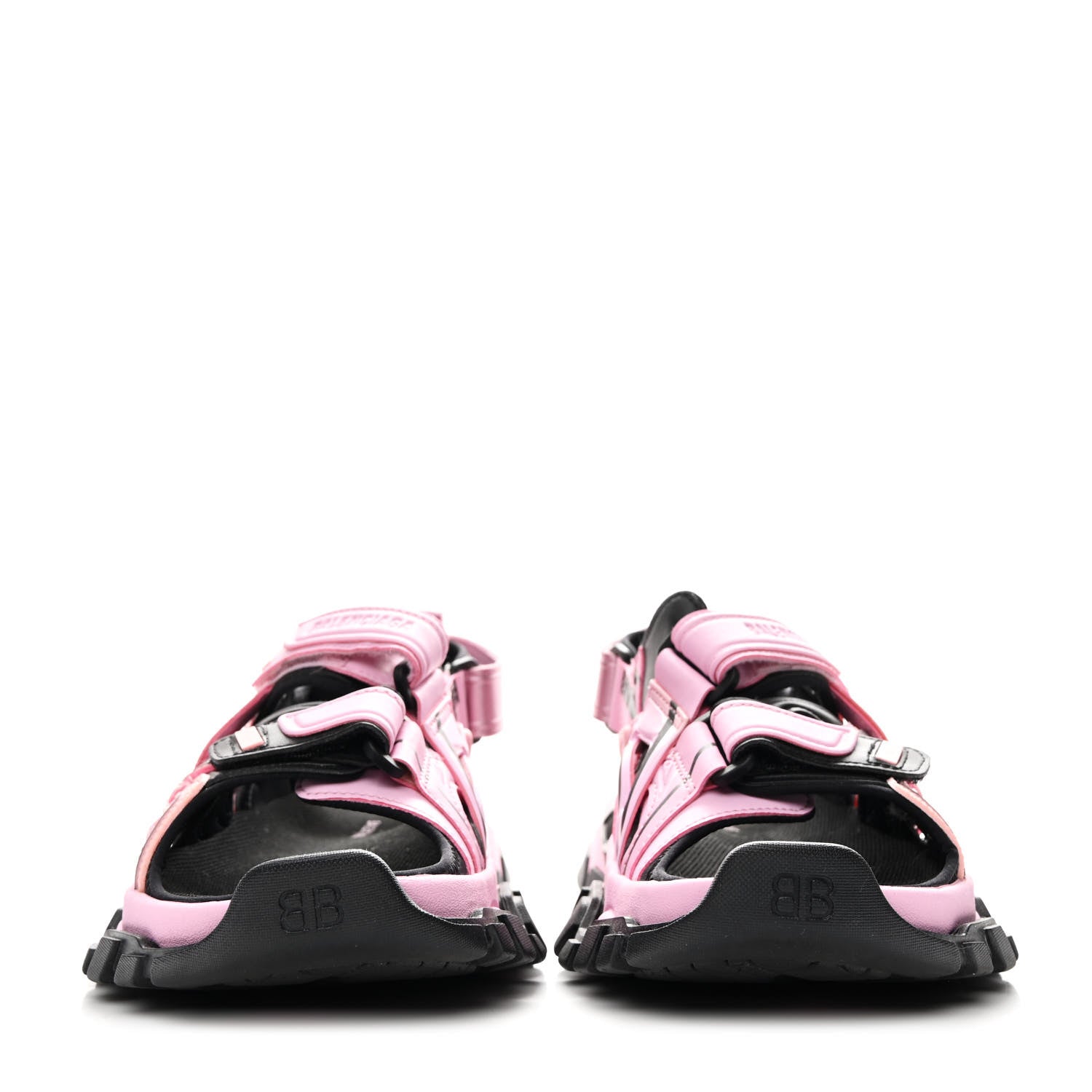 Balenciaga Rubber Neoprene Bi-Color Womens Track Sandals 37 Pink Black 3 of 9