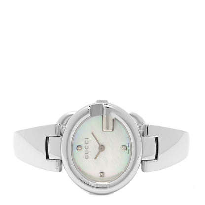 Gucci Stainless Steel Diamond Mother of Pearl 27mm Guccissima Quartz Watch 2 of 5