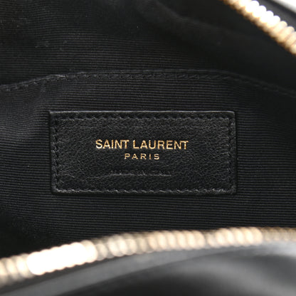 Saint Laurent Calfskin Matelasse Monogram Lou Camera Bag Black 6 of 14