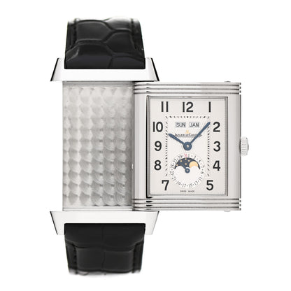 Jaeger-LeCoultre Stainless Steel Alligator 30mm Grande Reverso Calendar Manual Winding Watch Q3758420 2 of 7