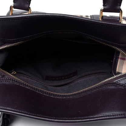Burberry Haymarket Check Medium Minford Portrait Tote Chocolate 4 of 4