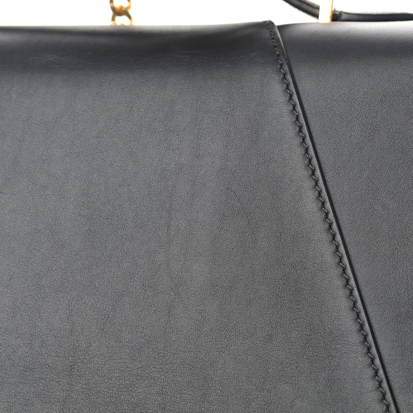 Vitello Barocco Virtus Top Handle Shoulder Bag Black